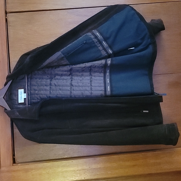 Calvin Klien lined and insulated brown suede jacket. - Picture 2 of 4